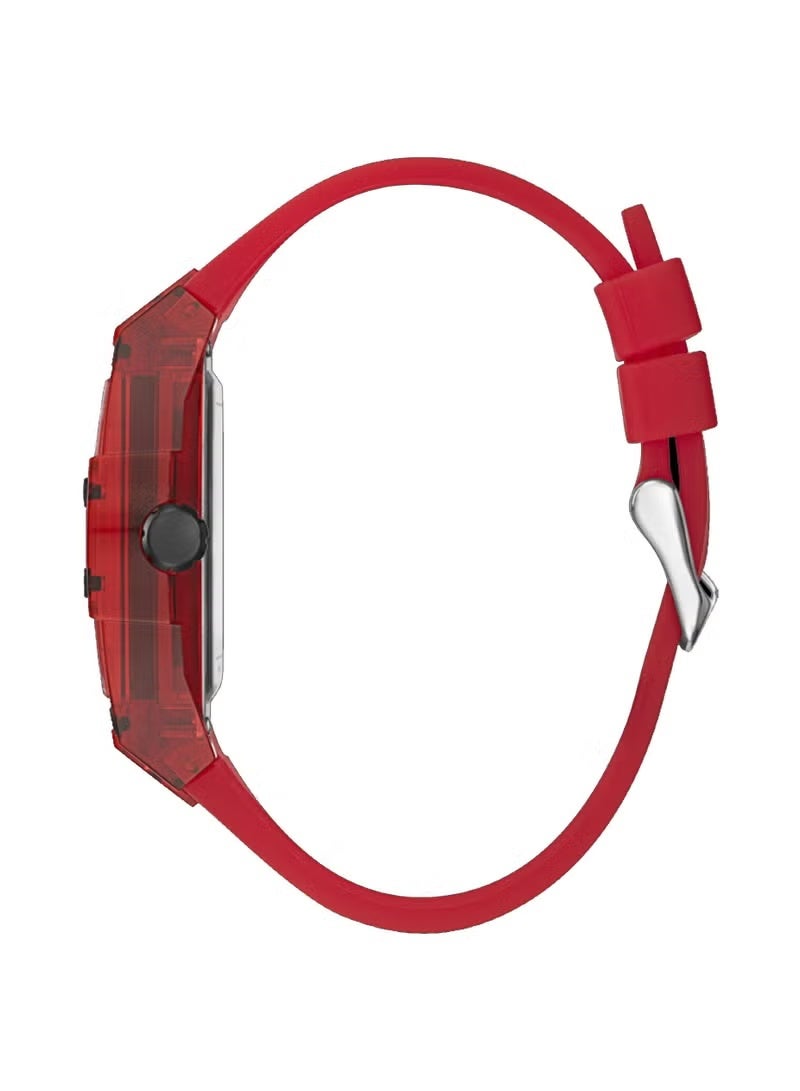 Tsar Bomba Elemental TB8801Q-02 Classic Crystal Chronograph Luminous Red Rubber Strap - Image 2